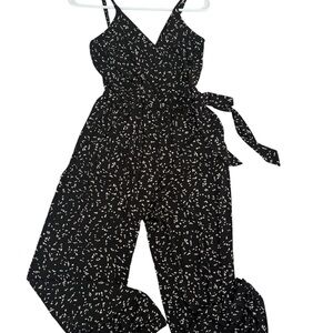 Kaileigh Black and White Patterned Jumpsuit